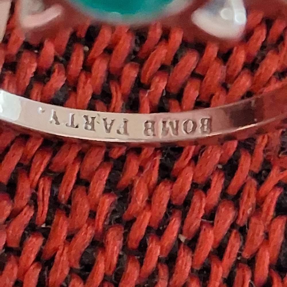 Stunning Silver Ring with Aquamarine Semi Precious Gemstone. Sz8 - Picture 8 of 8